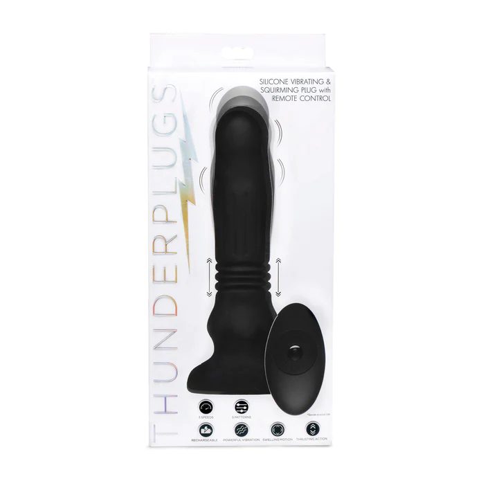 Silicone Swelling & Thrusting Plug with Remote Control