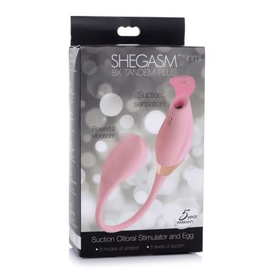 IN Shegasm 8X Tandem Plus Suction Clitoral Stimulator & Vibrating Egg