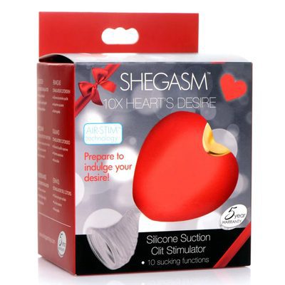 SHEGASM - 10X HEART'S DESIRE SILICONE SUCTION CLIT STIMULATOR
