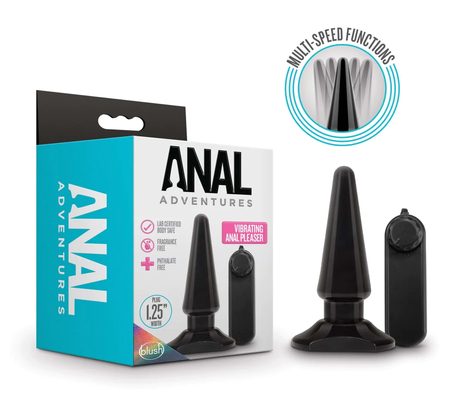 ANAL ADVENTURES - BASIC VIBRATING ANAL PLEASER - BLACK