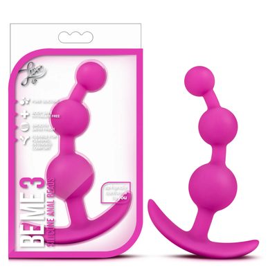 LUXE - BE ME 3 - SILICONE ANAL BEADS - FUCSIA