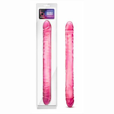 B YOURS -18" DOUBLE DILDO - PINK - Imagen 4