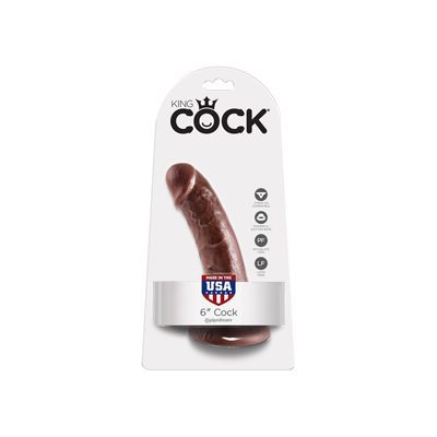 King Cock 6" Cock - Brown