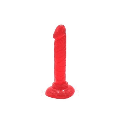 MINI DILDO SUAVE 4.25" - PUCKY POCKETS - CURY - ROJO