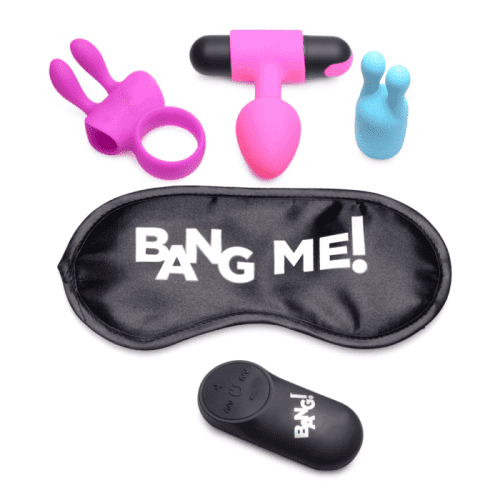 BG Birthday Sex Kit - C-Ring, Butt Plug, Rabbit Ears, Bullet, & Blindfold