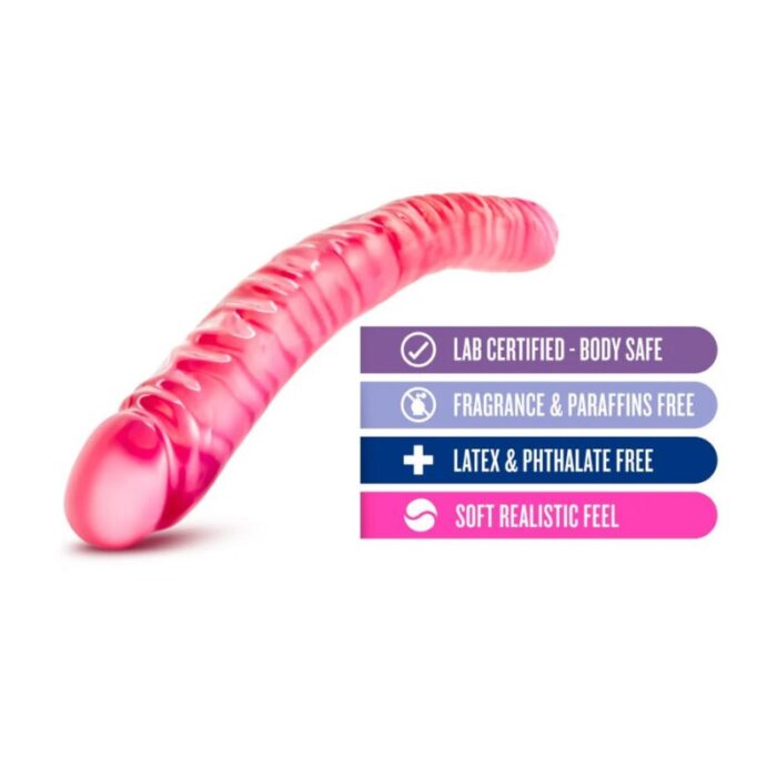B YOURS -18" DOUBLE DILDO - PINK - Imagen 3