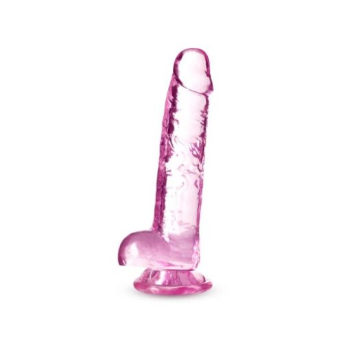 NATURALLY YOURS - 7" CRYSTALLINE DILDO - ROSE