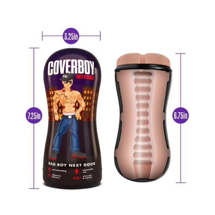 LOVERBOY-BAD BOY NEXT DOOR - SELF LUBRICATING STROKER -BEIGE - Imagen 3