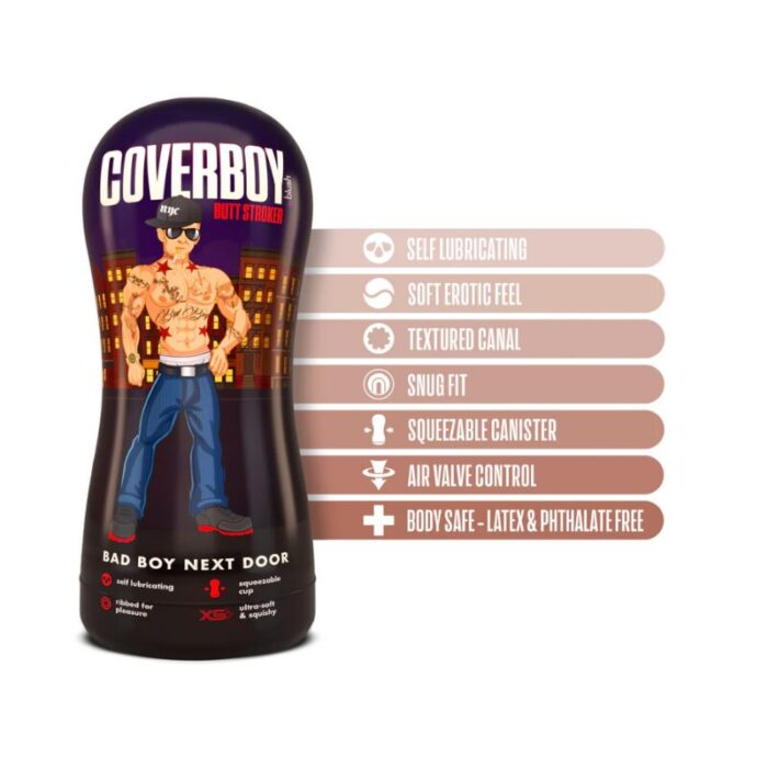 LOVERBOY-BAD BOY NEXT DOOR - SELF LUBRICATING STROKER -BEIGE - Imagen 4