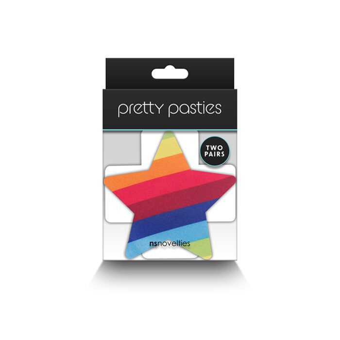 PRETTY PASTIES - PRIDE CROSS & STAR - RAINBOW - 2 PAIR - Imagen 2