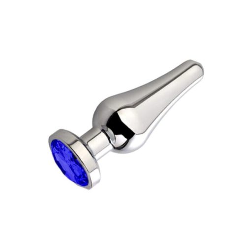 PLUG ANAL PLATA GOTA - MEDIANO - GEMA REDONDA - AZUL