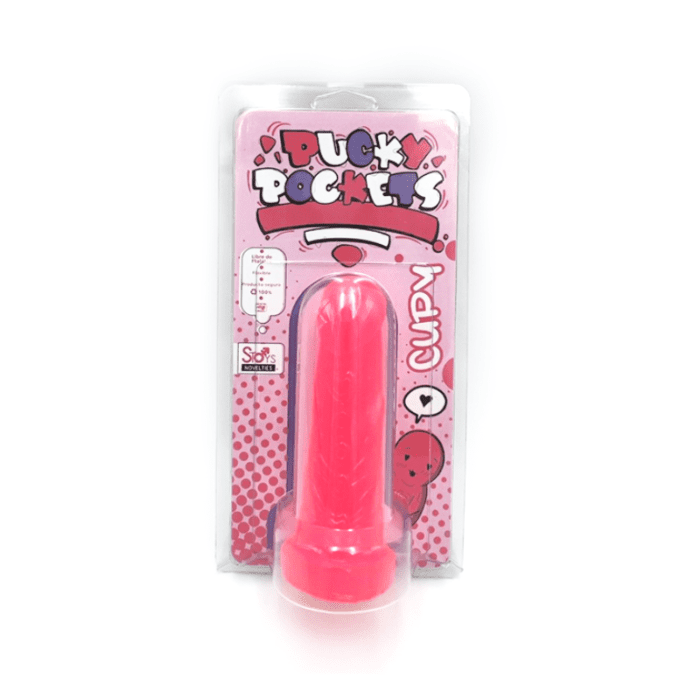 MINI DILDO SUAVE 4.75" - PUCKY POCKETS - CUPY - ROSA - Imagen 2