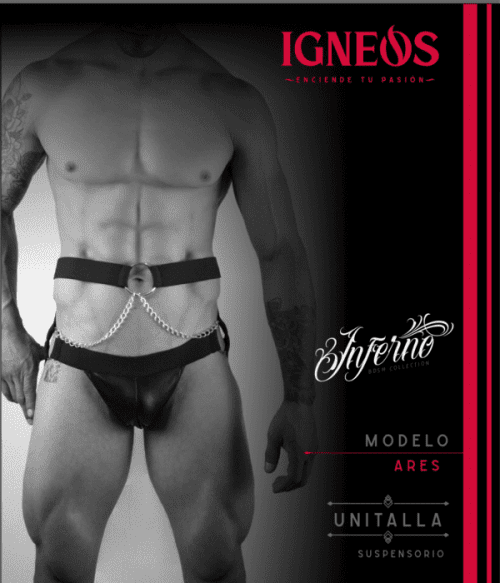 LENCERIA IGNEOS - MODELO ARES - INFERNO ELLEGANT COLECCTION