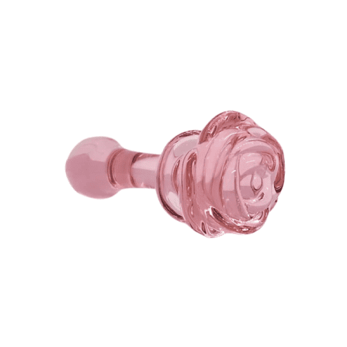 PLUG ANAL CRISTAL ROSA FORMA DE FLOR