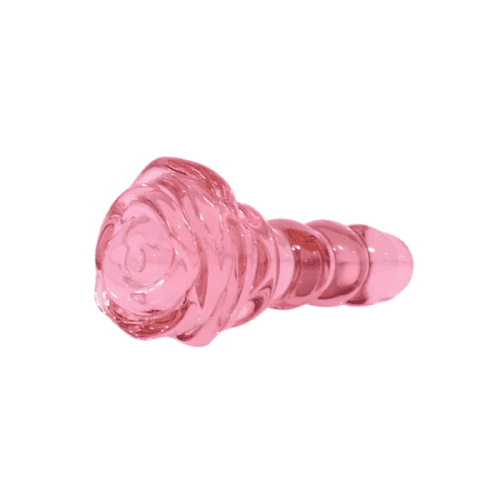 PLUG ANAL CRISTAL ROSA FORMA DE FLOR