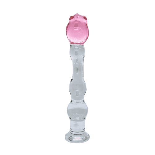 VARITA ESTIMULANTE CRISTAL CON FLOR ROSA