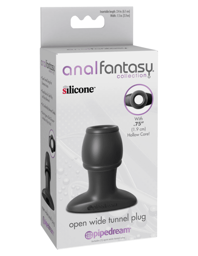 ANAL FANTASY COLLECTION OPEN WIDE TUNNEL PLUG - BLACK - Imagen 2