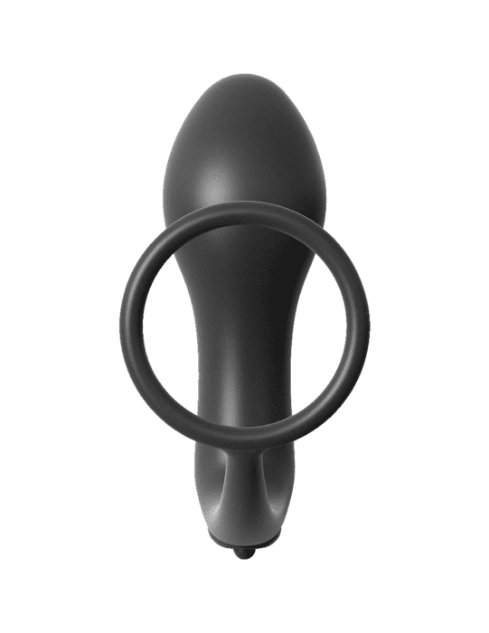 ANAL FANTASY COLLECTION ASS-GASM COCKRING VIBRATING PLUG - BLACK - Imagen 3