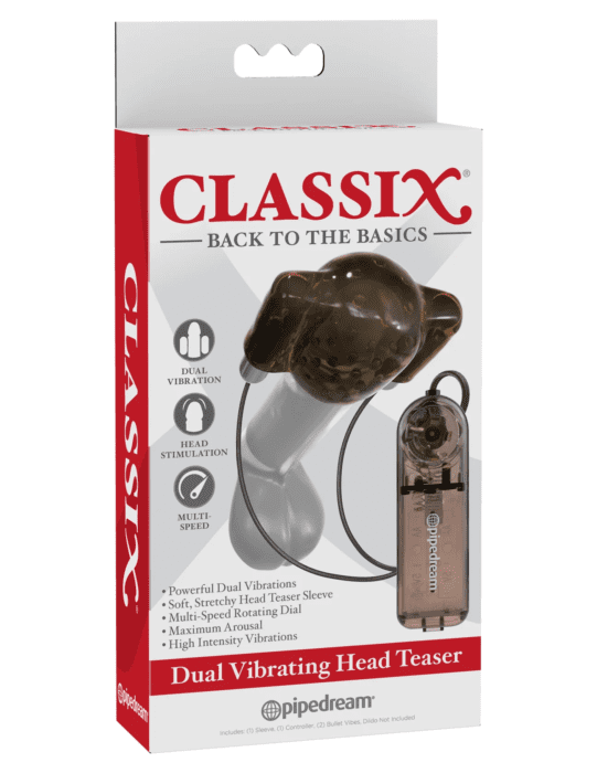 CLASSIX DUAL VIBRATING HEAD TEASER - SMOKE - Imagen 3