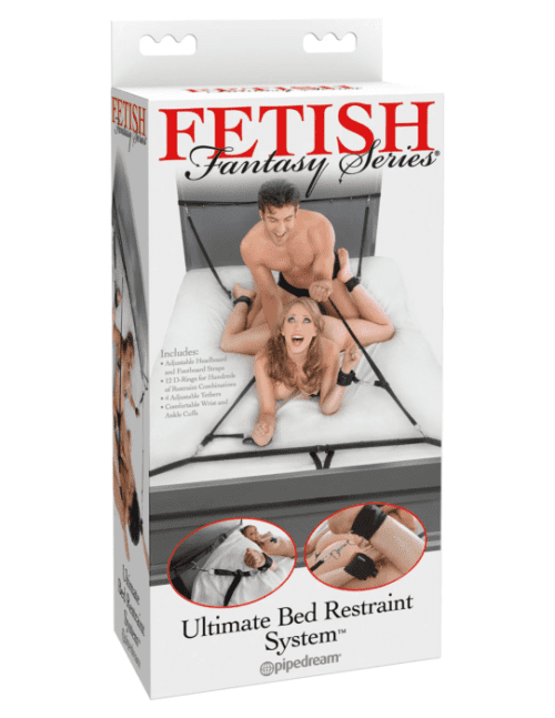 FETISH FANTASY SERIES ULTIMATE BED RESTRAINT SYSTEM - BLACK