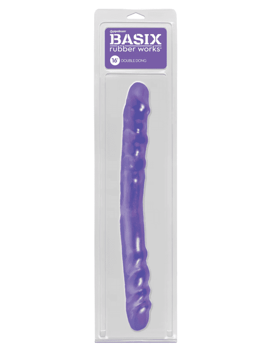 BASIX RUBBER WORKS 16" DOUBLE DONG - PURPLE - Imagen 2