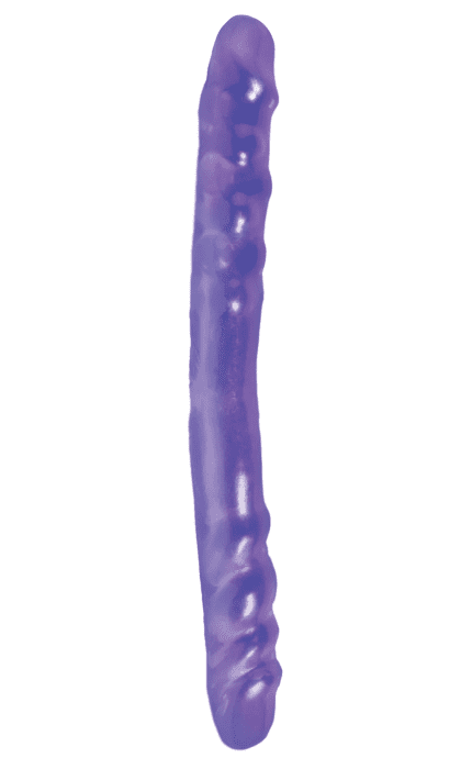 BASIX RUBBER WORKS 16" DOUBLE DONG - PURPLE