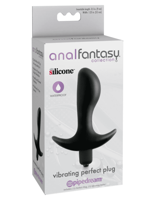 ANAL FANTASY COLLECTION VIBRATING PERFECT PLUG - BLACK - Imagen 3