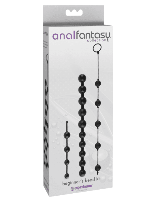 ANAL FANTASY COLLECTION BEGINNER'S BEAD KIT - BLACK - Imagen 2