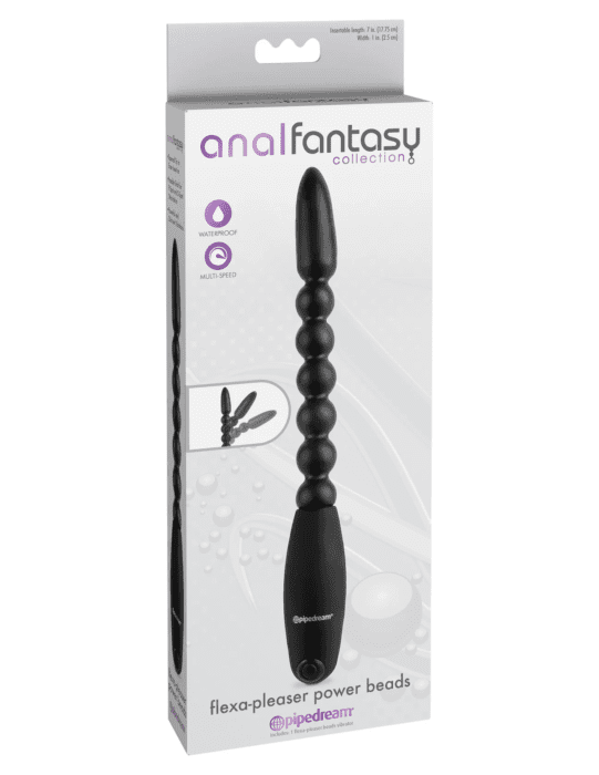 ANAL FANTASY COLLECTION FLEXA-PLEASER POWER BEADS - BLACK