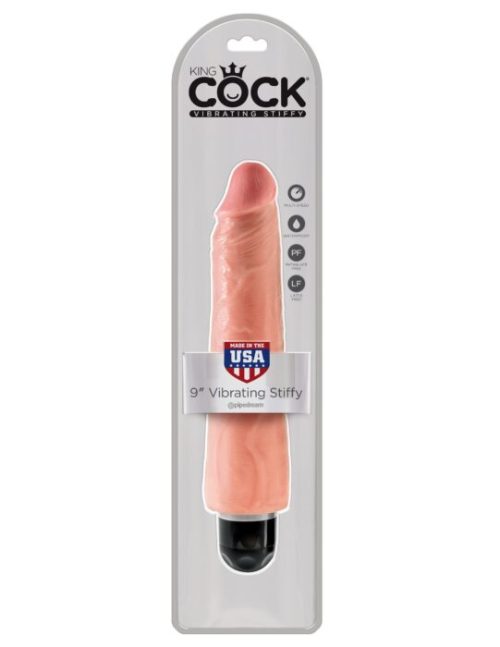 KING COCK 9" VIBRATING STIFFY - LIGHT