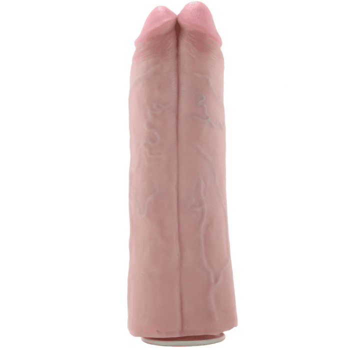 KING COCK 11" TWO COCKS ONE HOLE HOLLOW STRAP ON SUSPENDER SYSTEM - LIGHT/BLACK - Imagen 2