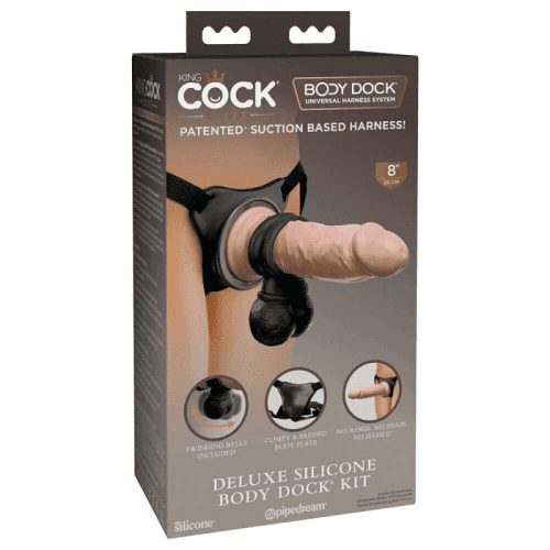 KING COCK ELITE DELUXE SILICONE BODY DOCK KIT