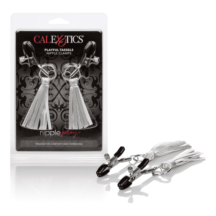 NIPPLE PLAY® PLAYFUL TASSELS NIPPLE CLAMPS - SILVER - Imagen 3