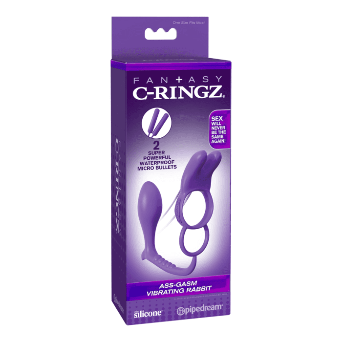 FANTASY C-RINGZ ASS-GASM VIBRATING RABBIT - PURPLE - Imagen 4