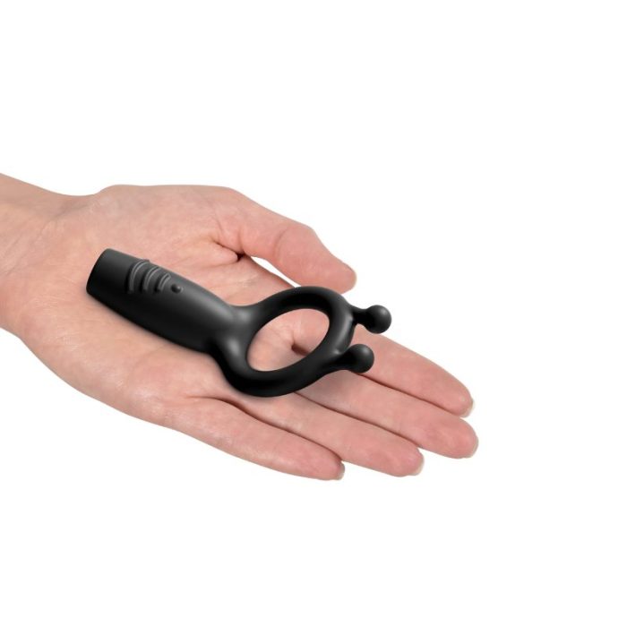 SIR RICHARD'S CONTROL VIBRATING SILICONE SUPER C-RING - BLACK - Imagen 3