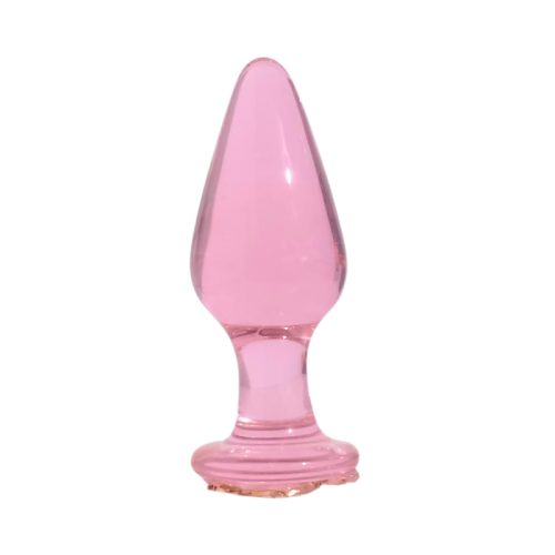 PLUG ANAL ROSA CON CORONA DORADA