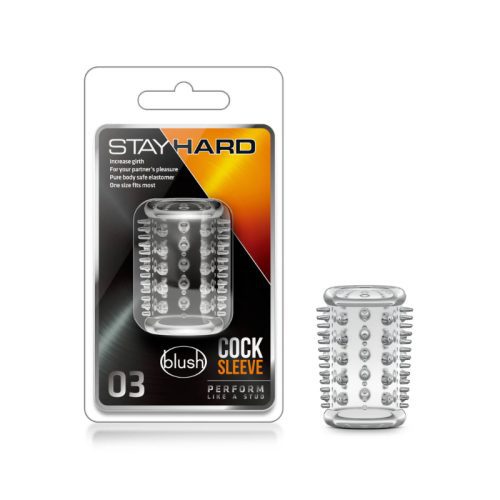 STAY HARD - COCK SLEEVE 03 - CLEAR