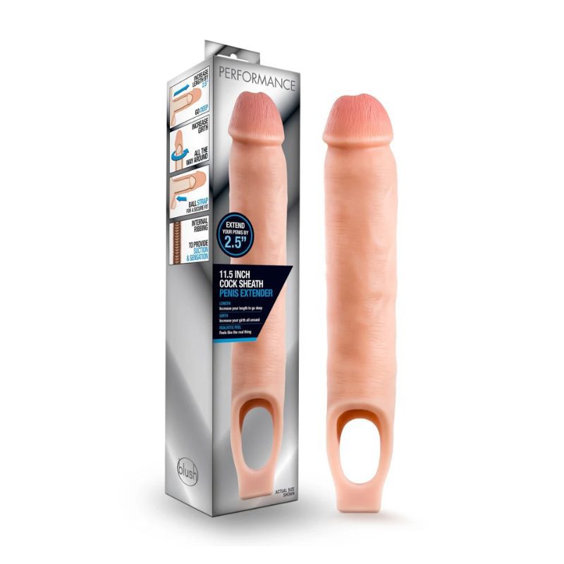 PERFORMANCE - 11.5" COCK SHEATH PENIS EXTENDER - VANILLA