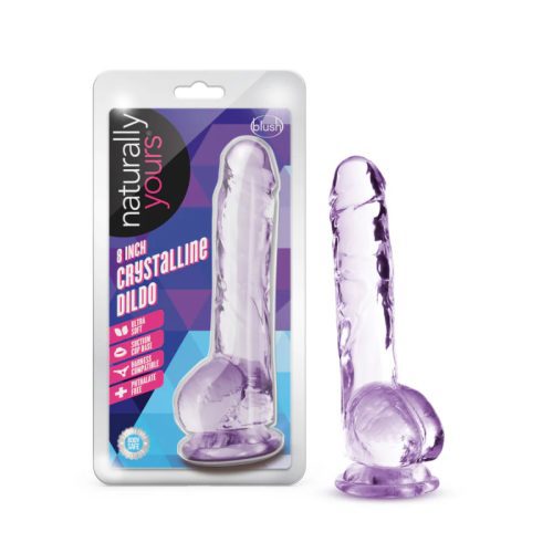 NATURALLY - 8" CRYSTALLINE DILDO AMETHYST