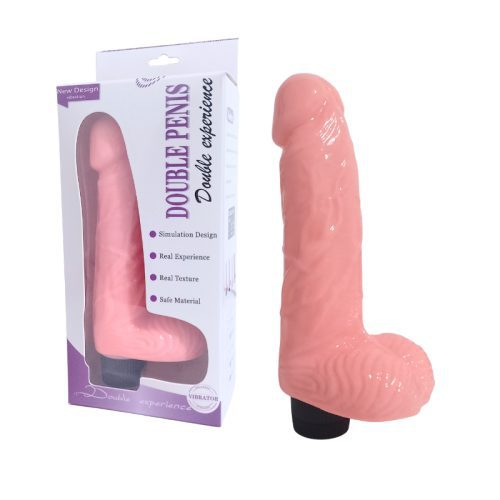 DOUBLE PENIS VIBRATOR FLESH 20 CM