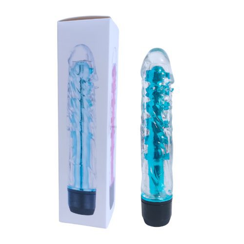 VIBRADOR GEL AZUL 17 CM